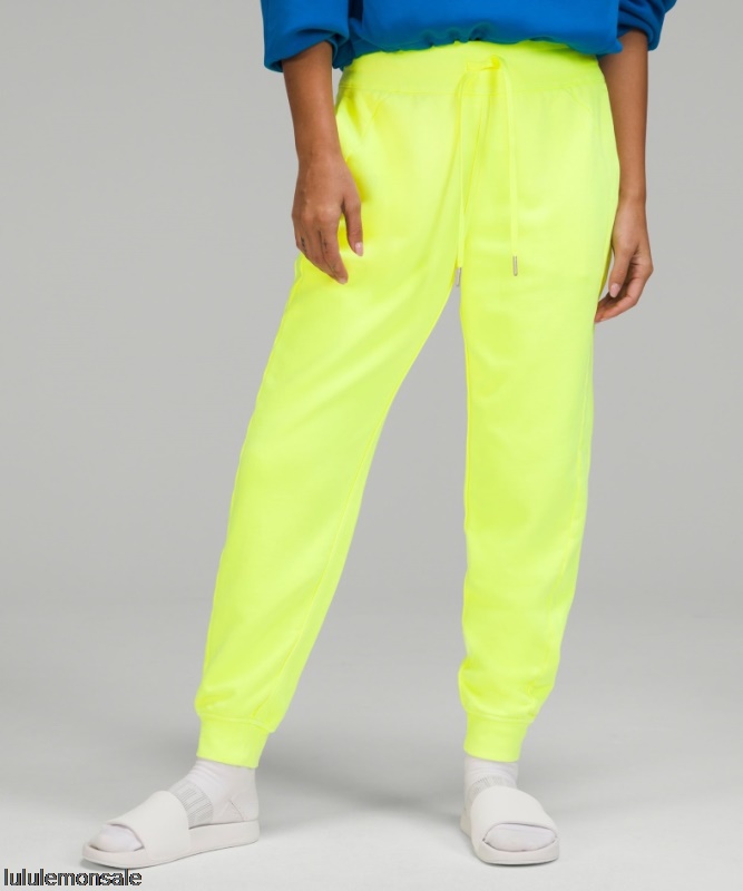 Lululemon Damen DELULU241 | Lululemon Deutschland – Hoch Sitzende Neonfarbene Jogginghose Aus French Terry